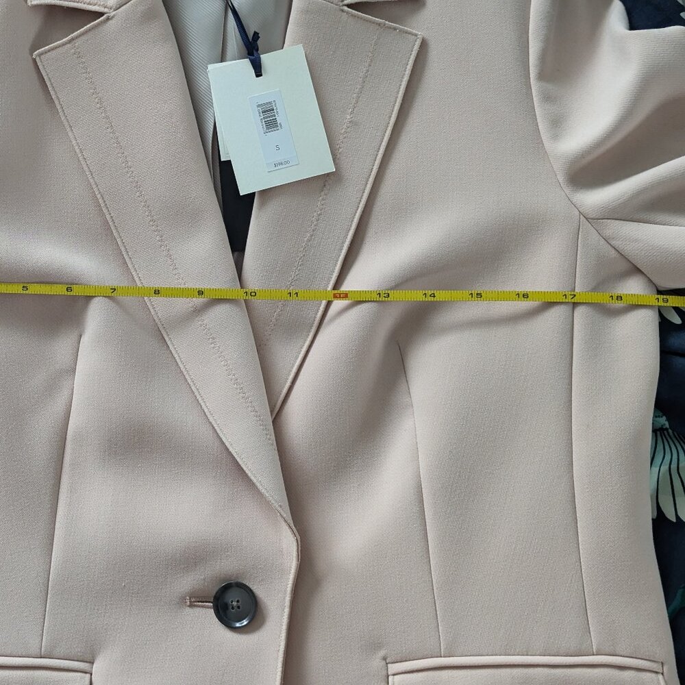 NWT Olivia Palermo x Banana Republic Women's Ruffle Accent Coat S - Picture 7 of 10